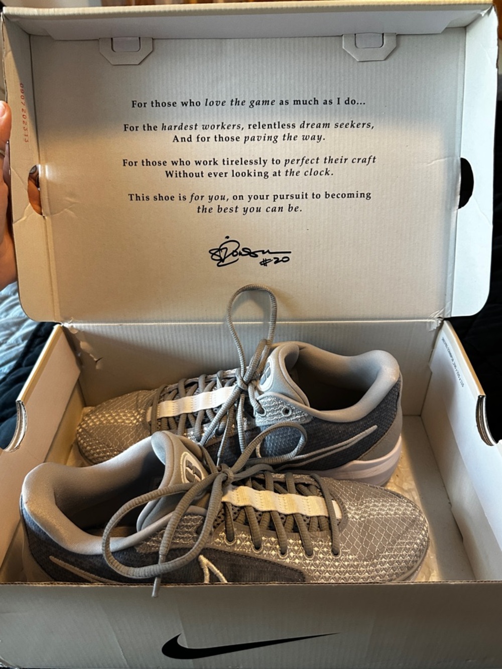 Sabrina Ionescu Nike Sabrina 1 Gray basketball shoes - Gray/White